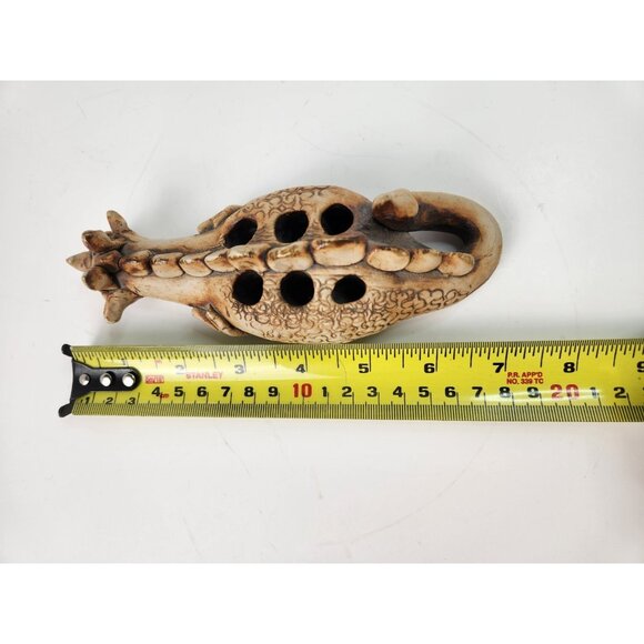 Vintage Ceramic Dragon Pen Holder Brown Heavy - Picture 8 of 9